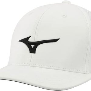 Mizuno Tour Vent Adjustable Golf Hat (White/Black) NEW