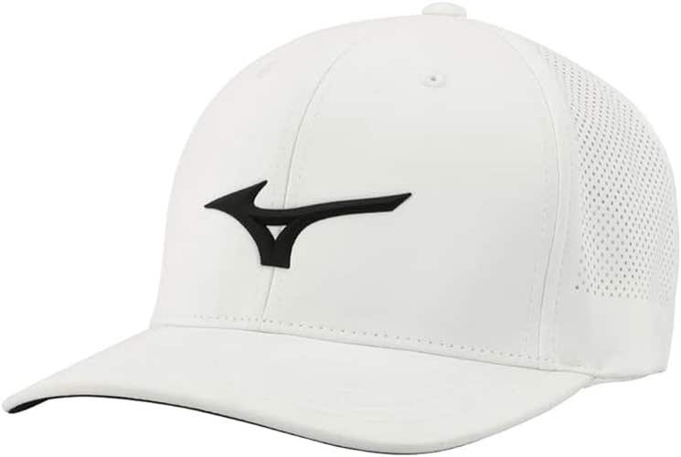Mizuno Tour Vent Adjustable Golf Hat (White/Black) NEW