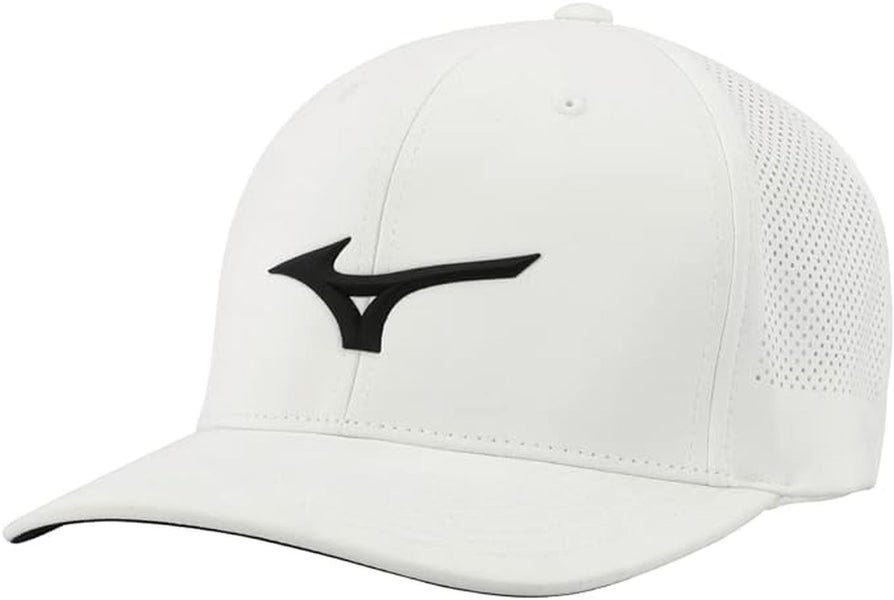 Mizuno Tour Vent Adjustable Golf Hat (White/Black) NEW