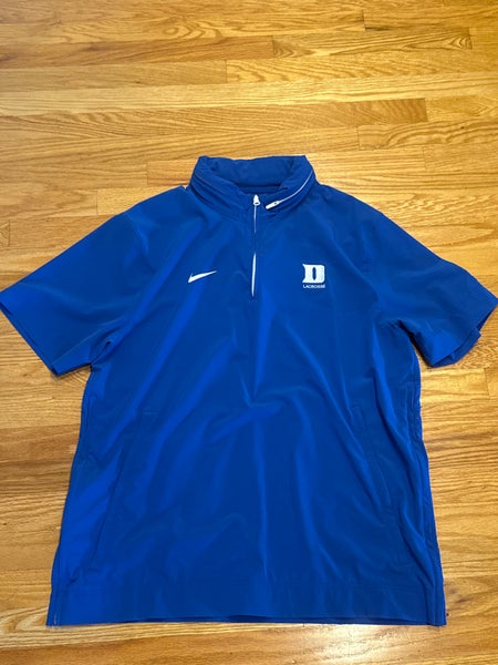 Duke Lacrosse Quarter Zip  Warmup Shirt - with retractable hood