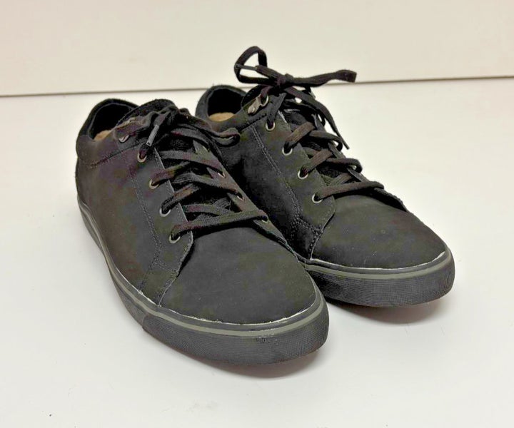 UGG Australia Brock Black/Black Leather Sneakers US Men's 13 EU 47 EXCELLENT