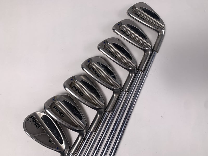 Ping S59 Iron Set 5-PW+GW Blue Dot Stiff Steel Mens RH Midsize Grips