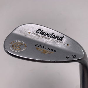 Cleveland 588 Tour Satin Chrome Lob Wedge LW 60* 12 Wedge Steel Mens RH
