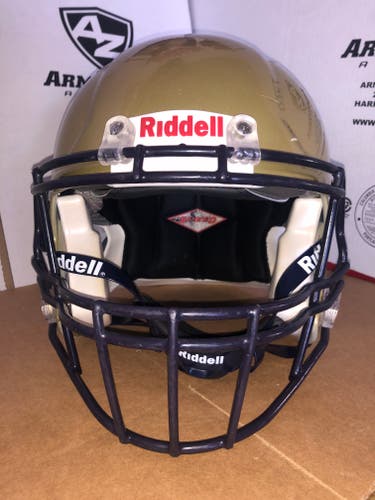 USED RIDDELL ADULT SPEED FOOTBALL HELMET - LARGE - VEGAS GOLD