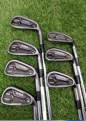 Men's Adams Idea Pro Black CB2 Right Handed Iron Set Regular Flex Steel Shaft (Used)