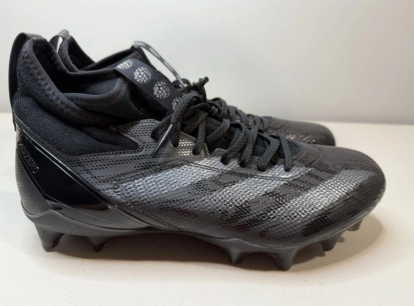 Size 8 Mens Adidas Adizero Impact Black Football Cleats Shoes