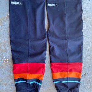 CCM Edge Pro Stock Hockey Socks Coachella Valley Firebirds w/ Kevlar Backing Large 73492