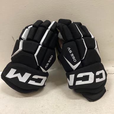 Used CCM AS 550 Senior Gloves Black 12" 11725-S000488976