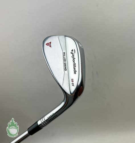Used RH TaylorMade Milled Grind SB Wedge 50*-09 Stiff Flex Steel Golf Club