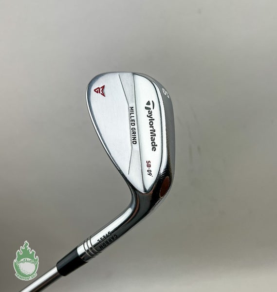 Used RH TaylorMade Milled Grind SB Wedge 50*-09 Stiff Flex Steel Golf Club