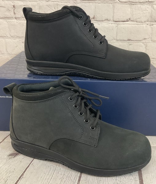 SAS Shoes 3540-702 Women's Leather Chukka Boots Black Moondust US 7 M