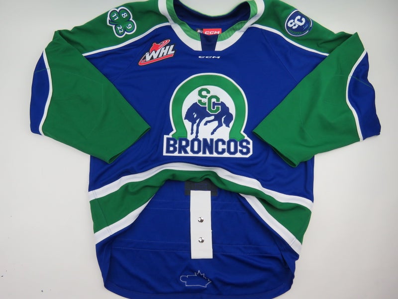 CCM Swift Current Broncos OHL CHL Authentic Hockey Game Jersey 56 Pro Sample
