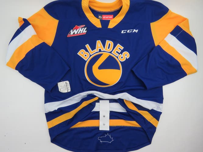 CCM Saskatoon Blades WHL CHL Team Issued Authentic Pro Stock Hockey Jersey 56