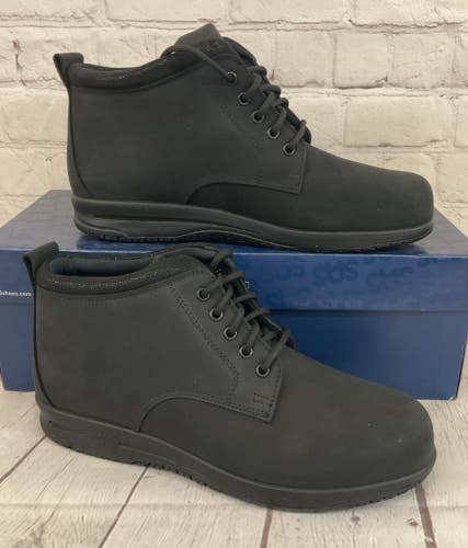 SAS Shoes 3540-702 Women's Leather Chukka Boots Black Moondust US 8 M