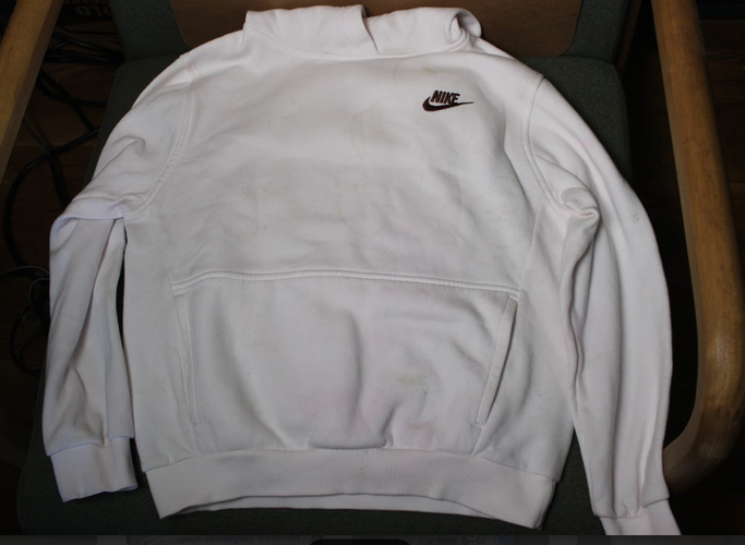 White Kids Unisex Large Nike Sweatshirt (Used)