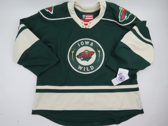 CCM Iowa Wild AHL Team Issued Authentic Pro Stock Hockey Jersey 56 MiC Minnesota