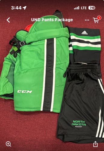 UND hockey pants and socks (shorts not included)