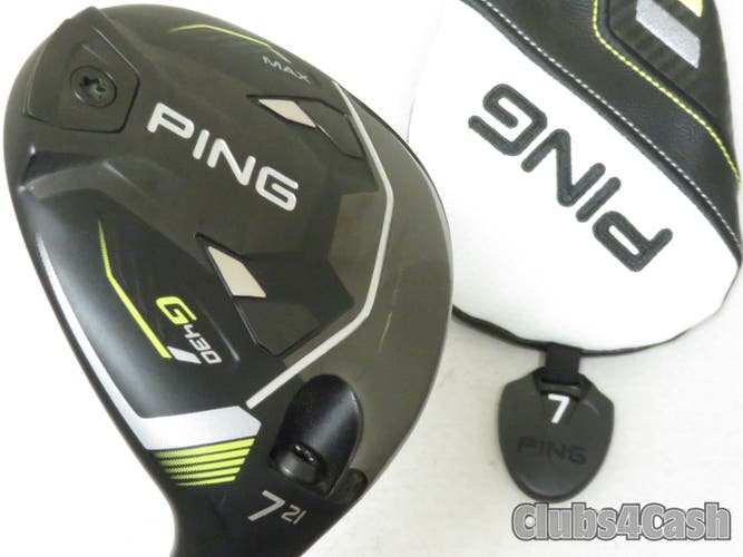 PING G430 Max Fairway 21 7 Wood TOUR 2.0 Chrome 75 Stiff Flex +Cover