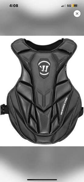 New warrior nemesis pro lacrosse goalie chest protector medium NOCSAE