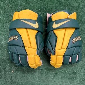 Green Nike Vapor Pro Lacrosse Gloves 10" | Raiders