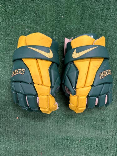 Green Nike Vapor Pro Lacrosse Gloves 10" | Raiders