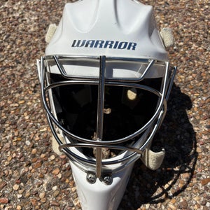 Warrior Ritual F2E+ Goalie Mask w/ chin sling and 2 sweatbands (Used)