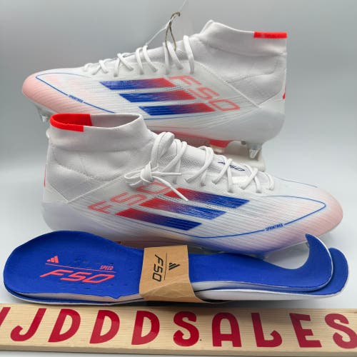 Adidas F50 Elite Mid SG Soccer Cleats White ADV Pack IH3152 Women’s 13 Men’s 12 New