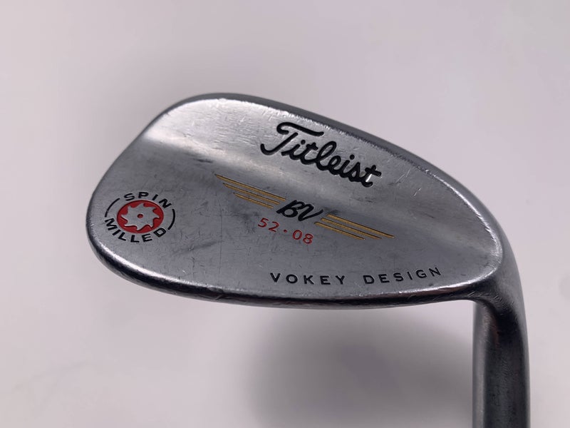 Titleist Vokey Spin Milled Chrome 2009 Gap Wedge GW 52* 8 Wedge Steel Mens RH