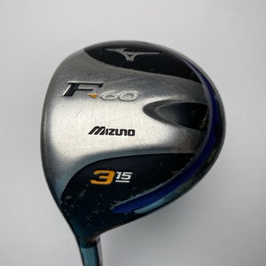 Mizuno F-60 3 Fairway Wood 15* Exsar FS3 70g Regular Graphite Mens LH