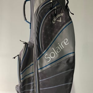 Callaway Solaire Cart Bag Grey Blue 6-Way Divide Single Strap Golf Bag