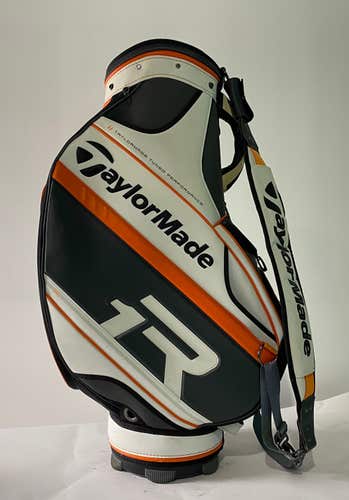 TaylorMade R1 Tour Staff Bag White 6-Way Divide Strap Golf Bag 8" x 9.5" NAME