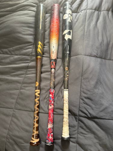 2022 DeMarini The Goods One Piece Alloy BBCOR Certified Bat (-3)  30 oz 33" (Used)