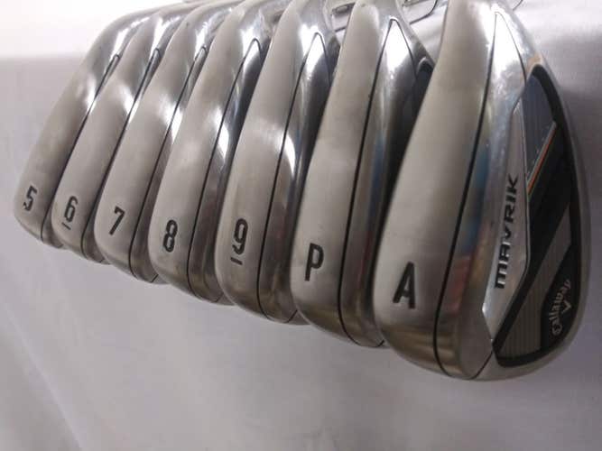 Callaway Mavrik Iron Set 5-PW+AW (Steel KBS Max 80 Stiff) Golf Clubs
