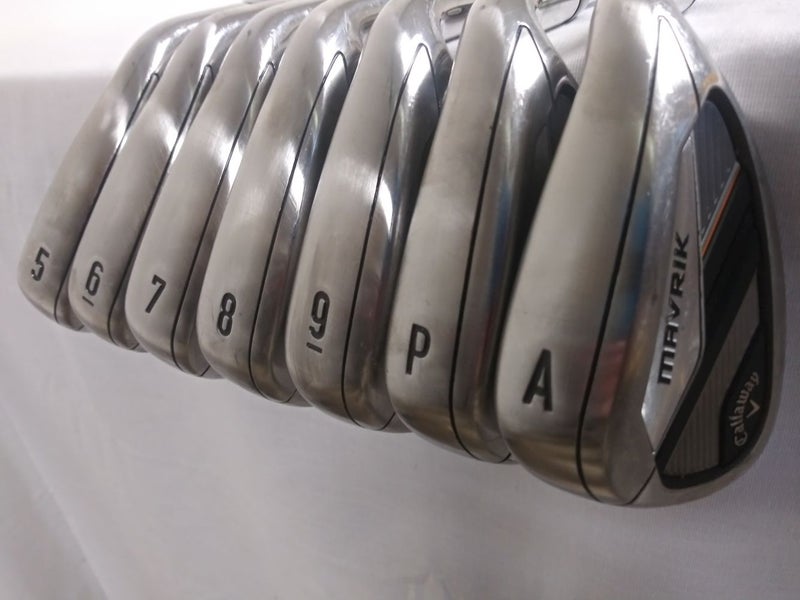 Callaway Mavrik Iron Set 5-PW+AW (Steel KBS Max 80 Stiff) Golf Clubs