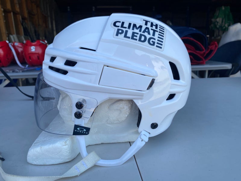 CCM SUPER TACKS X Pro Stock Hockey Helmet Visor Combo White Medium 75331
