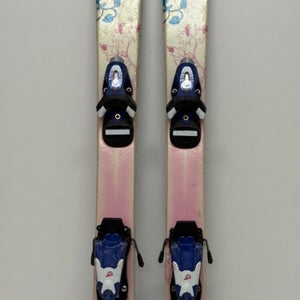 K2 Luv Bug 112cm Girls All-Mountain Skis LOOK Team 4 Bindings Fast Shipping