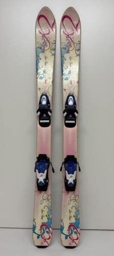 K2 Luv Bug 112cm Girls All-Mountain Skis LOOK Team 4 Bindings Fast Shipping