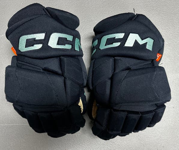 CCM JetSpeed FT1 Pro Stock Hockey Gloves 14" Navy Blue KRAKEN 84961