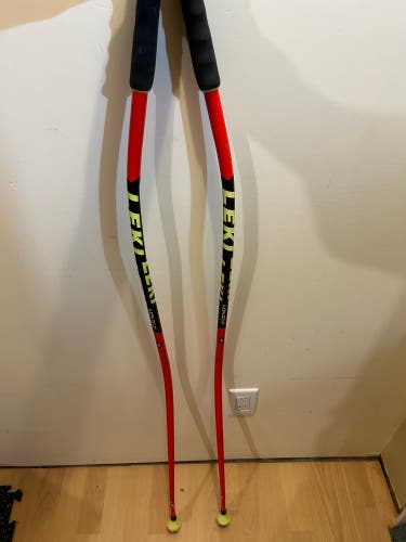 Red Leki SuperG Ski Poles 50in/125cm