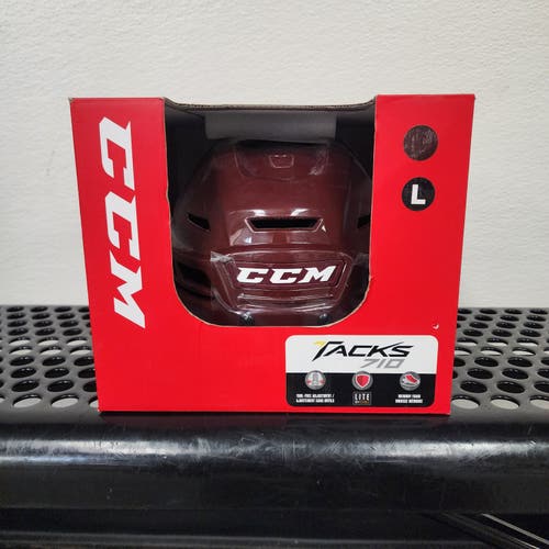 CCM Tacks 710 Helmet - Maroon Large (New)