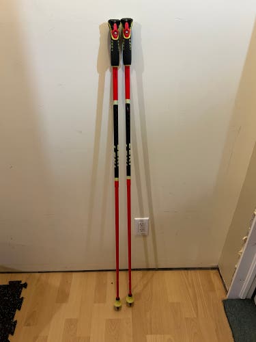 Red Carbon Gs Ski Poles 50in/125cm