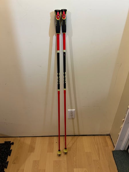Red Carbon Gs Ski Poles 50in/125cm