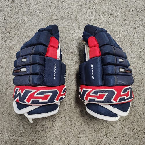 CCM Tacks 4 Roll Pro Gloves - Navy/Red/White 11" (New)