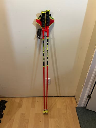 NEW Red Carbon Leki Ski Poles 50in/125cm