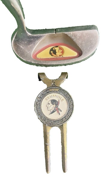 Florida State Seminoles Putter By HF Golf RH 35.5" New Grip Plus FSU Divot Tool