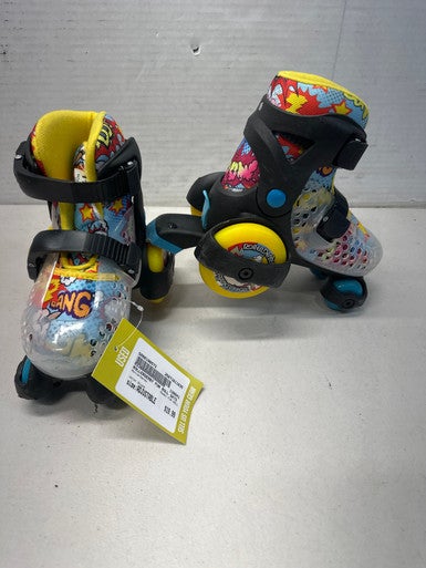 Used RollerDerby FUN ROLL Child Roller Quad Skates Black Adjustable 11835-S000196573