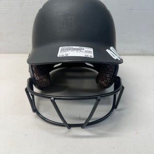Used Demarini WTD5423BLSM Batting Helmet w/Mask Black SM 11835-S000196610