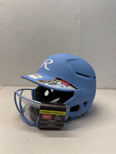 New Rawlings RX2 FP Batting Helmet w/Mask - Carolina Blue - S/M 11835-S000196614