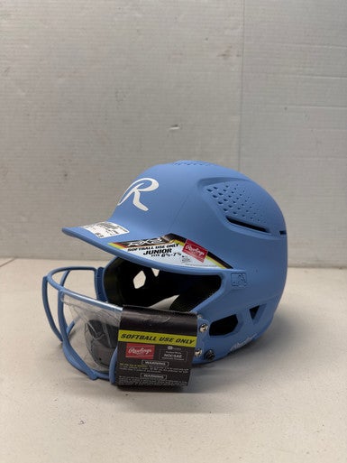New Rawlings RX2 FP Batting Helmet w/Mask - Carolina Blue - S/M 11835-S000196614