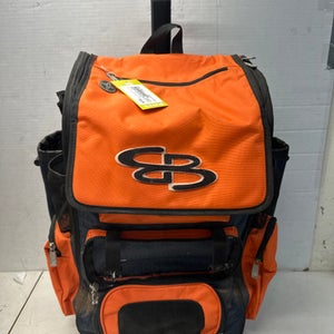 Used BoomBah BOOMBAH WHEELED BAG BB/SB Player Wheeled Bag Navy Blue And Orange 11835-S000196832